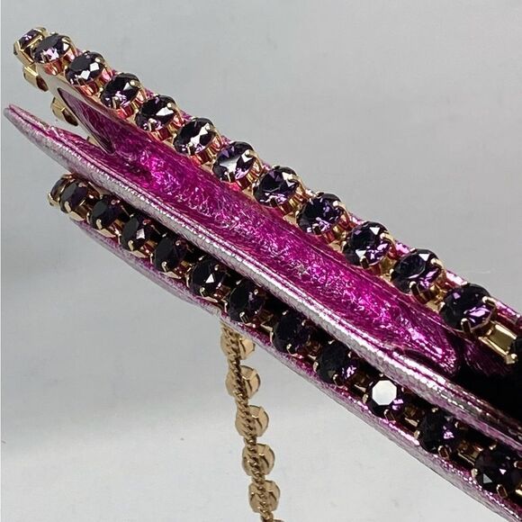 Aquazzura Mini Galactic Crystal Snake-Embossed Leather Shoulder Bag - Picture 5 of 10